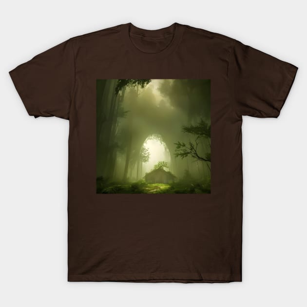 What once was might never be again - Small overgrown Hut in the Forest T-Shirt by Christine aka stine1